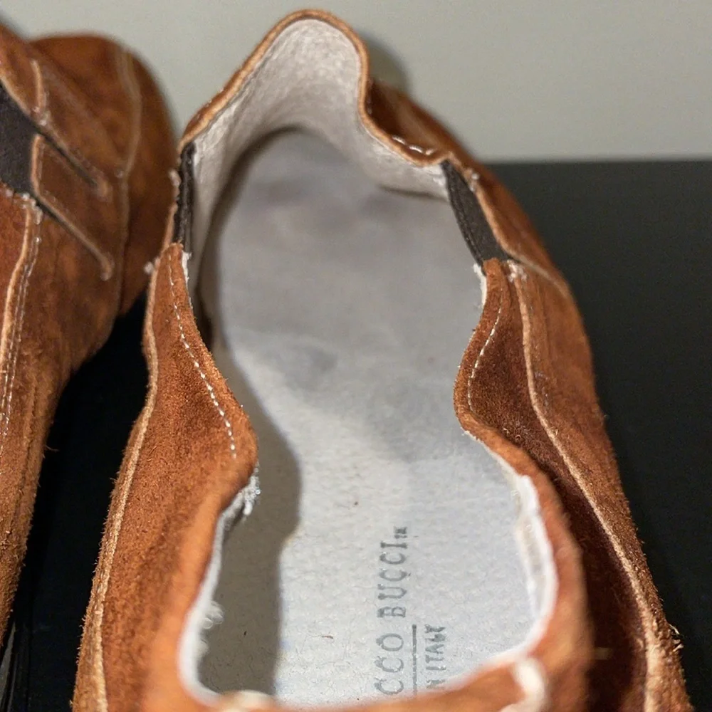 Bacco‎ Bucci Vero Cuoio Suede Slip Ons.  Made in Italy.  Size 13. - Picture 10 of 14